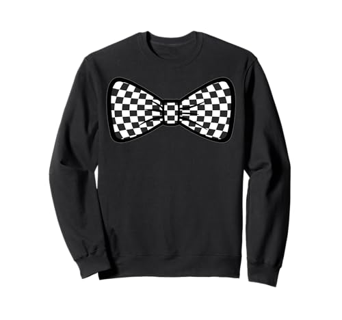 Kariertes Schachbrett Schwarz Weiß Muster Mädchen Kokette Schleife Sweatshirt von Womens Coquette Bow Checkerboard Pattern Gifts