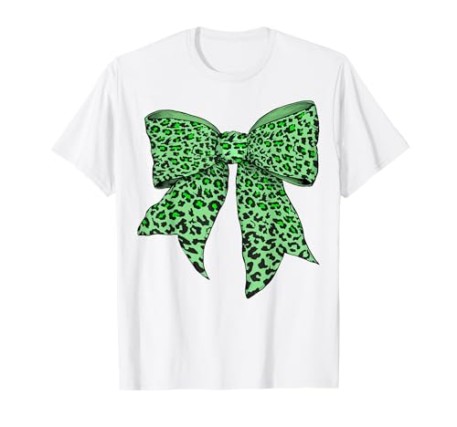 Gepard Tier Leopard Limettengrün Muster Mädchen Kokette Schleife T-Shirt Gepard Tier Leopard Limettengrün Muster Mädchen Kokette Schleife T-Shirt von Womens Coquette Bow Cheetah Animal Gifts