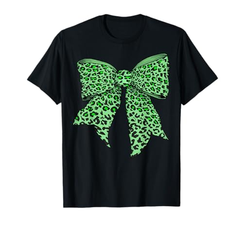 Gepard Tier Leopard Limettengrün Muster Mädchen Kokette Schleife T-Shirt Gepard Tier Leopard Limettengrün Muster Mädchen Kokette Schleife T-Shirt von Womens Coquette Bow Cheetah Animal Gifts