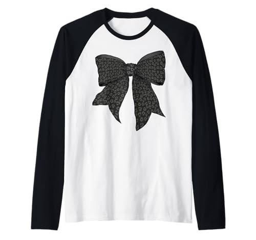 Gepardenmuster Leopardenhaut Schwarz Grau Muster Mädchen Kokette Raglan Gepardenmuster Leopardenhaut Schwarz Grau Muster Mädchen Kokette Raglan von Womens Coquette Bow Cheetah Print Leopard Gifts