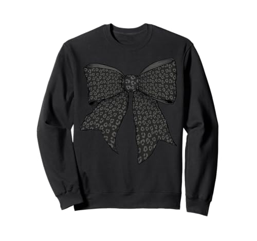 Gepardenmuster Leopardenhaut Schwarz Grau Muster Mädchen Kokette Sweatshirt Gepardenmuster Leopardenhaut Schwarz Grau Muster Mädchen Kokette Sweatshirt von Womens Coquette Bow Cheetah Print Leopard Gifts