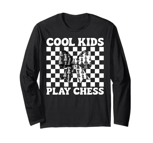 Coole Kinder Spielen Schachspieler Master Coquette Bow Langarmshirt von Womens Coquette Bow Chess Player Master Gifts