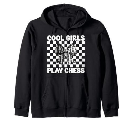 Coole Mädchen Spielen Schachspieler Master Coquette Bow Kapuzenjacke von Womens Coquette Bow Chess Player Master Gifts