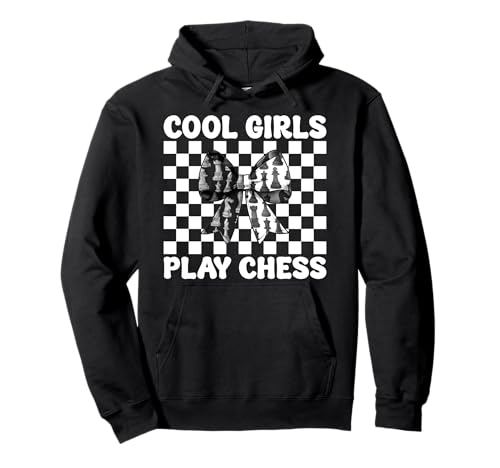 Coole Mädchen Spielen Schachspieler Master Coquette Bow Pullover Hoodie von Womens Coquette Bow Chess Player Master Gifts