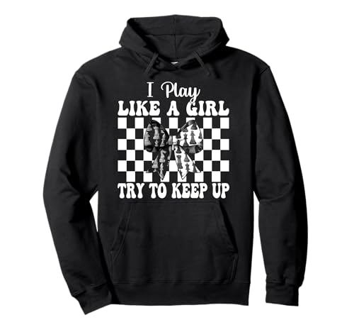 Schachspieler Master Chess Girl Coquette I Play Like A Girl Pullover Hoodie von Womens Coquette Bow Chess Player Master Gifts
