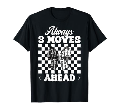 Schachspieler Master Chess Girl Mom Always 3 Moves Ahead T-Shirt von Womens Coquette Bow Chess Player Master Gifts
