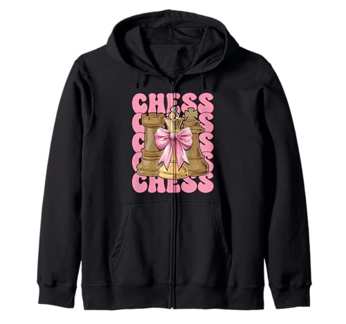 Schachspieler Master Chess Girl Mom Coquette Bow Kapuzenjacke von Womens Coquette Bow Chess Player Master Gifts