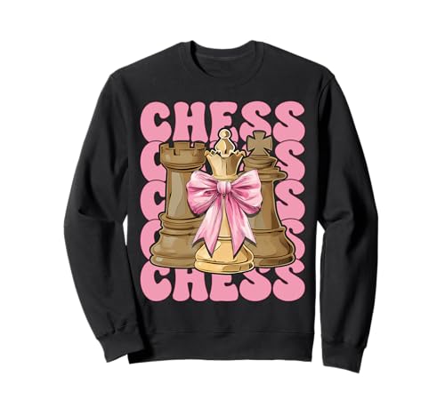 Schachspieler Master Chess Girl Mom Coquette Bow Sweatshirt von Womens Coquette Bow Chess Player Master Gifts
