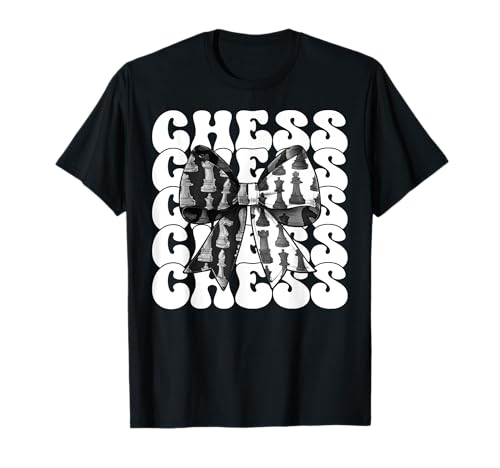 Schachspieler Master Chess Girl Mom Coquette Bow T-Shirt von Womens Coquette Bow Chess Player Master Gifts