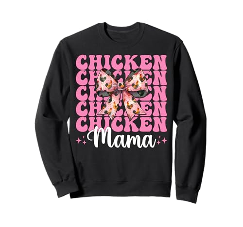 Chicken Mama Mom Chicken Farm Farmer Muttertag Kokette Sweatshirt von Womens Coquette Bow Chicken Farmer Farming Gifts