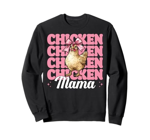Chicken Mama Mom Chicken Farm Farmer Muttertag Kokette Sweatshirt von Womens Coquette Bow Chicken Farmer Farming Gifts