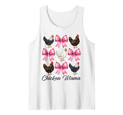 Chicken Mama Mom Chicken Farm Farmer Muttertag Kokette Tank Top von Womens Coquette Bow Chicken Farmer Farming Gifts