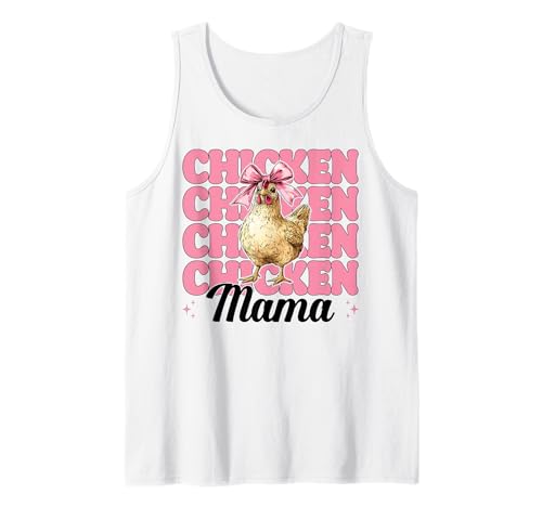 Chicken Mama Mom Chicken Farm Farmer Muttertag Kokette Tank Top von Womens Coquette Bow Chicken Farmer Farming Gifts