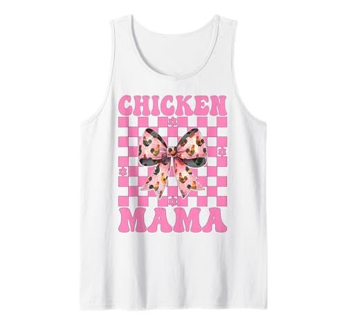 Chicken Mama Mom Chicken Farm Farmer Muttertag Kokette Tank Top von Womens Coquette Bow Chicken Farmer Farming Gifts
