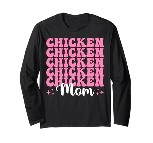Chicken Mom Mama Chicken Farm Farmer Muttertag Kokette Langarmshirt von Womens Coquette Bow Chicken Farmer Farming Gifts