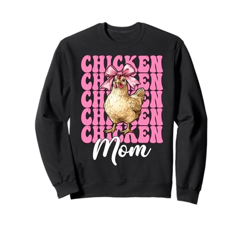 Chicken Mom Mama Chicken Farm Farmer Muttertag Kokette Sweatshirt von Womens Coquette Bow Chicken Farmer Farming Gifts