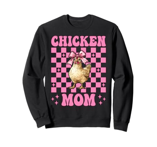 Chicken Mom Mama Chicken Farm Farmer Muttertag Kokette Sweatshirt von Womens Coquette Bow Chicken Farmer Farming Gifts
