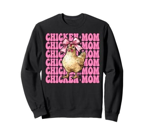 Chicken Mom Mama Chicken Farm Farmer Muttertag Kokette Sweatshirt von Womens Coquette Bow Chicken Farmer Farming Gifts