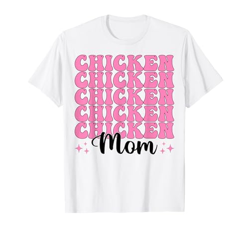 Chicken Mom Mama Chicken Farm Farmer Muttertag Kokette T-Shirt von Womens Coquette Bow Chicken Farmer Farming Gifts