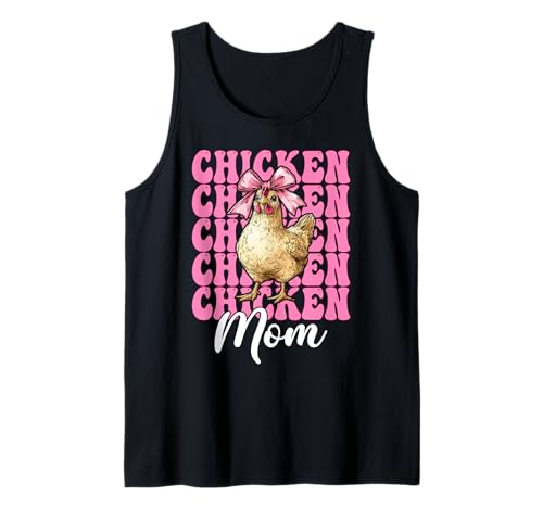 Chicken Mom Mama Chicken Farm Farmer Muttertag Kokette Tank Top von Womens Coquette Bow Chicken Farmer Farming Gifts