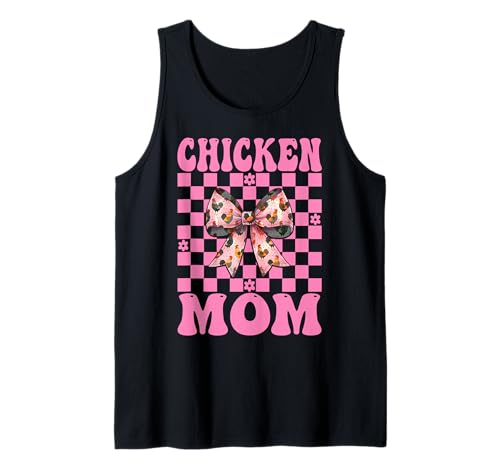 Chicken Mom Mama Chicken Farm Farmer Muttertag Kokette Tank Top von Womens Coquette Bow Chicken Farmer Farming Gifts
