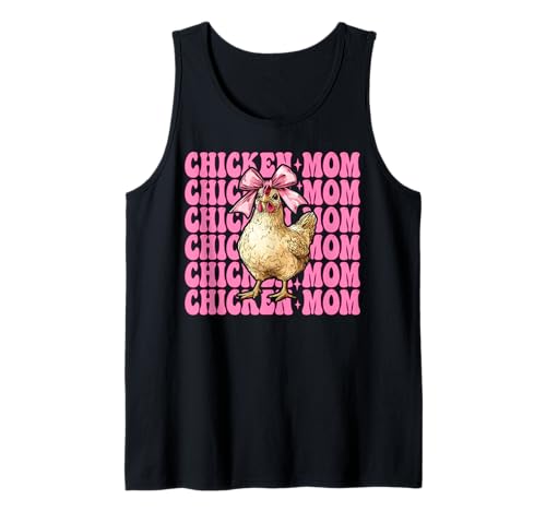 Chicken Mom Mama Chicken Farm Farmer Muttertag Kokette Tank Top von Womens Coquette Bow Chicken Farmer Farming Gifts