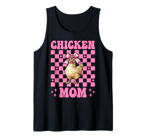 Chicken Mom Mama Chicken Farm Farmer Muttertag Kokette Tank Top von Womens Coquette Bow Chicken Farmer Farming Gifts