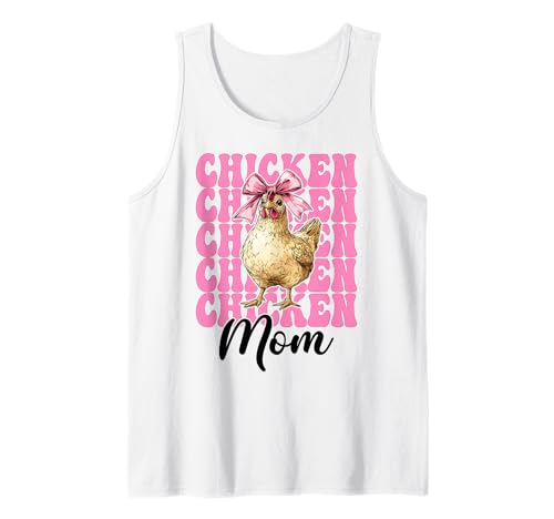 Chicken Mom Mama Chicken Farm Farmer Muttertag Kokette Tank Top von Womens Coquette Bow Chicken Farmer Farming Gifts