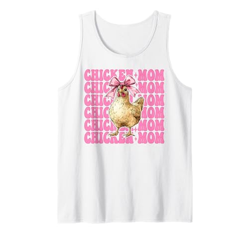 Chicken Mom Mama Chicken Farm Farmer Muttertag Kokette Tank Top von Womens Coquette Bow Chicken Farmer Farming Gifts