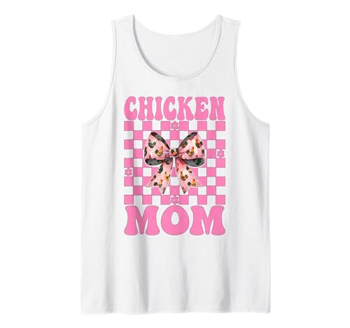 Chicken Mom Mama Chicken Farm Farmer Muttertag Kokette Tank Top von Womens Coquette Bow Chicken Farmer Farming Gifts