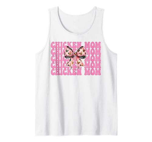 Chicken Mom Mama Chicken Farm Farmer Muttertag Kokette Tank Top von Womens Coquette Bow Chicken Farmer Farming Gifts