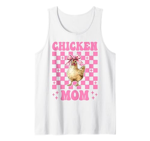 Chicken Mom Mama Chicken Farm Farmer Muttertag Kokette Tank Top von Womens Coquette Bow Chicken Farmer Farming Gifts