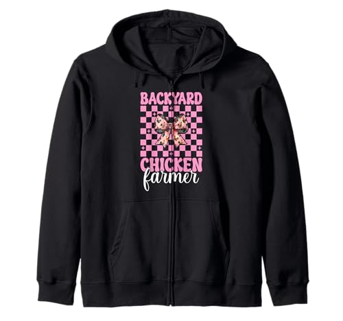 Hinterhof Huhn Farmer Huhn Farm Huhn Mädchen Mama Kapuzenjacke von Womens Coquette Bow Chicken Farmer Farming Gifts