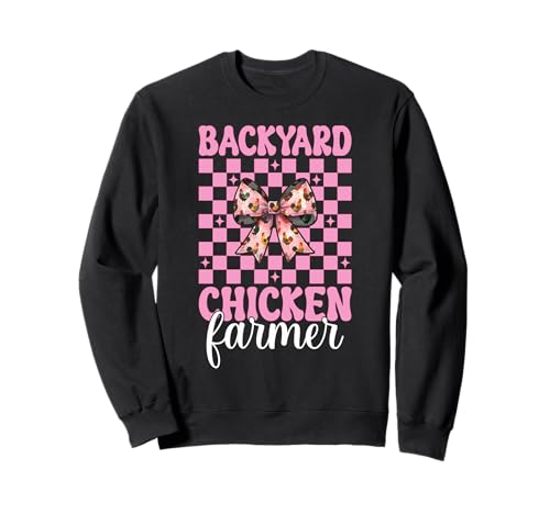 Hinterhof Huhn Farmer Huhn Farm Huhn Mädchen Mama Sweatshirt von Womens Coquette Bow Chicken Farmer Farming Gifts