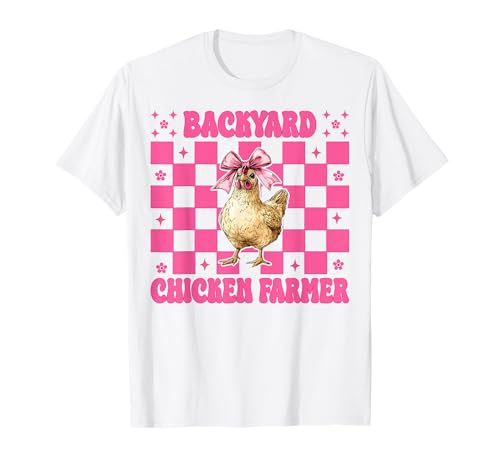 Hinterhof Huhn Farmer Huhn Farm Huhn Mädchen Mama T-Shirt von Womens Coquette Bow Chicken Farmer Farming Gifts