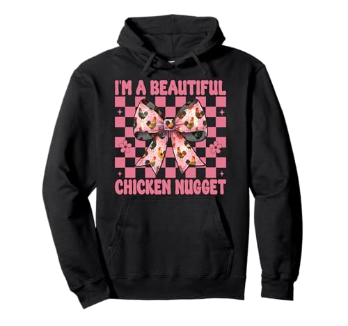 Ich Bin EIN wunderschönes Chicken Nugget Nug Chicken Farm Chicken Girl Pullover Hoodie von Womens Coquette Bow Chicken Farmer Farming Gifts