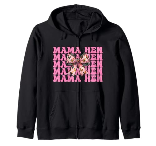 Mama Henne Huhn Mama Hühnerfarm Bauernhof Muttertag Kapuzenjacke von Womens Coquette Bow Chicken Farmer Farming Gifts