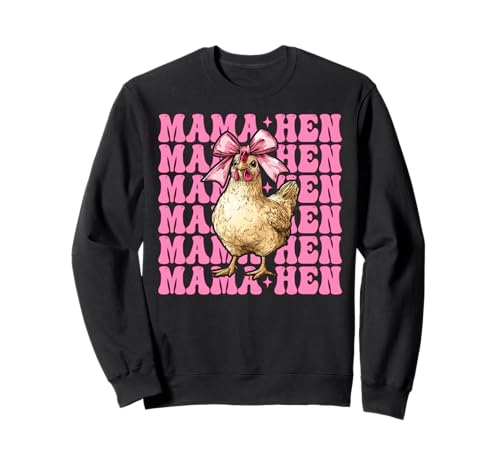Mama Henne Huhn Mama Hühnerfarm Bauernhof Muttertag Sweatshirt von Womens Coquette Bow Chicken Farmer Farming Gifts