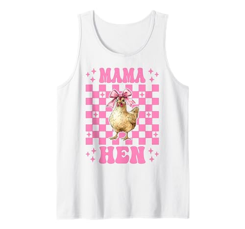 Mama Henne Huhn Mama Hühnerfarm Bauernhof Muttertag Tank Top von Womens Coquette Bow Chicken Farmer Farming Gifts
