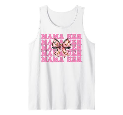 Mama Henne Huhn Mama Hühnerfarm Bauernhof Muttertag Tank Top von Womens Coquette Bow Chicken Farmer Farming Gifts