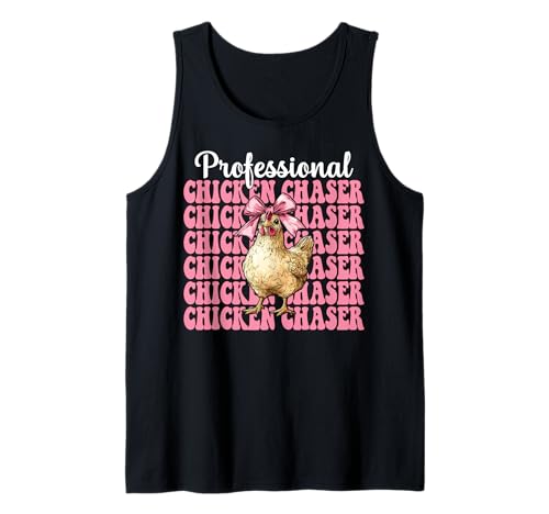 Profi Chicken Chaser Funny Chicken Farm Chicken Girl Tank Top von Womens Coquette Bow Chicken Farmer Farming Gifts