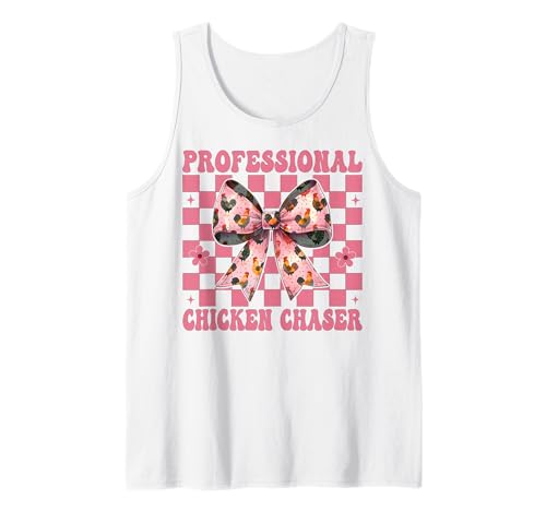 Profi Chicken Chaser Funny Chicken Farm Chicken Girl Tank Top von Womens Coquette Bow Chicken Farmer Farming Gifts