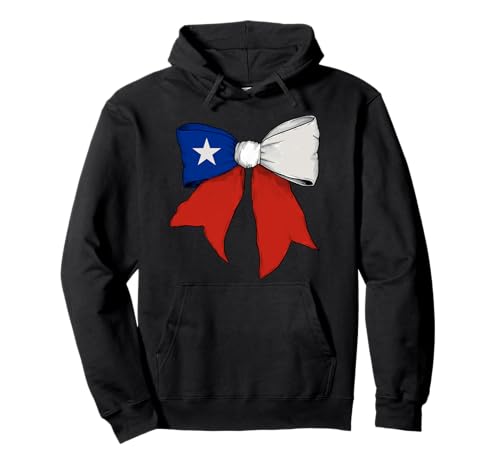 Schleifenband mit Chilenischer Flagge für Mädchen Pullover Hoodie Schleifenband mit Chilenischer Flagge für Mädchen Pullover Hoodie von Womens Coquette Bow Chile Heritage Flag Gifts