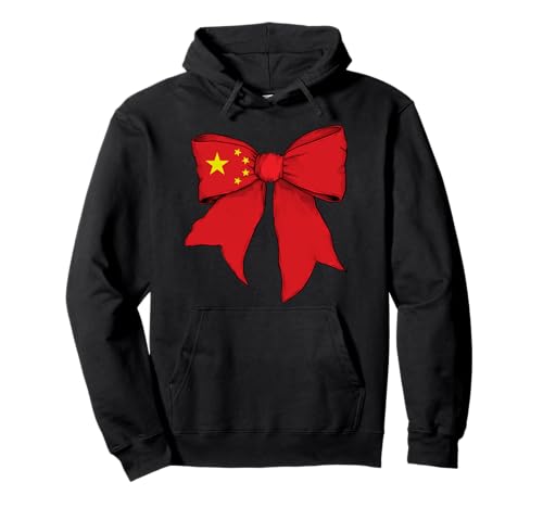 Chinesischer Stolz Flagge Mädchen Kokette Schleife Band Pullover Hoodie Chinesischer Stolz Flagge Mädchen Kokette Schleife Band Pullover Hoodie von Womens Coquette Bow China Heritage Flag Gifts
