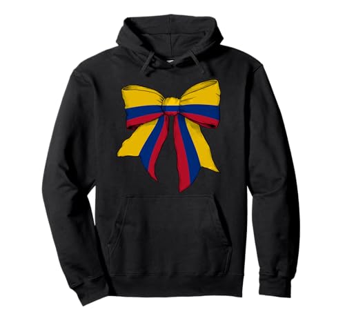 Kolumbien Kolumbien Pride Flagge Mädchen Kokette Schleife Band Pullover Hoodie Kolumbien Kolumbien Pride Flagge Mädchen Kokette Schleife Band Pullover Hoodie von Womens Coquette Bow Colombia Heritage Flag Gifts