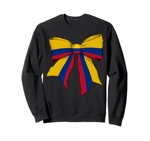 Kolumbien Kolumbien Pride Flagge Mädchen Kokette Schleife Band Sweatshirt Kolumbien Kolumbien Pride Flagge Mädchen Kokette Schleife Band Sweatshirt von Womens Coquette Bow Colombia Heritage Flag Gifts