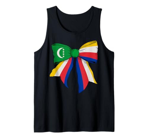 Kokettenschleifenband mit Flagge der Komoren für Mädchen Tank Top Kokettenschleifenband mit Flagge der Komoren für Mädchen Tank Top von Womens Coquette Bow Comoros Heritage Flag Gifts