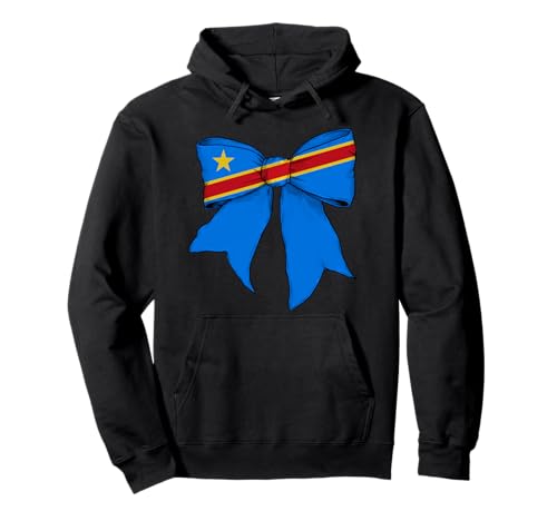 Kongo Kongo Kongolesische Flagge Mädchen Kokette Schleife Band Pullover Hoodie Kongo Kongo Kongolesische Flagge Mädchen Kokette Schleife Band Pullover Hoodie von Womens Coquette Bow Congo Heritage Flag Gifts