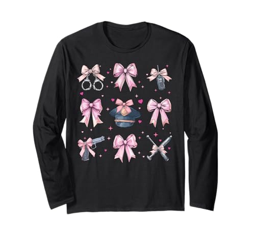 Strafvollzugsbeamter, Mädchen, Kokettenschleife, Rosa Langarmshirt Strafvollzugsbeamter, Mädchen, Kokettenschleife, Rosa Langarmshirt von Womens Coquette Bow Correctional Officer Gifts