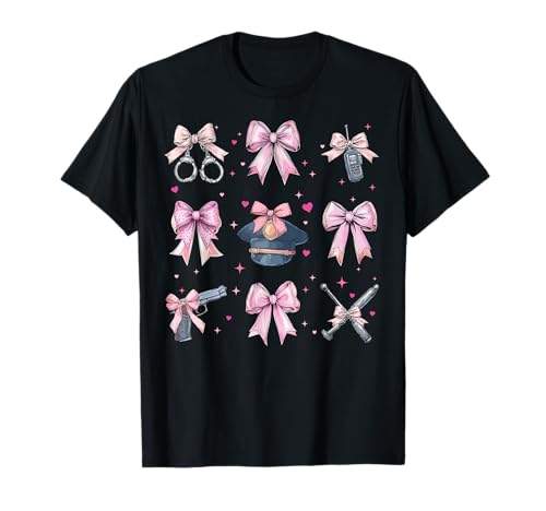 Strafvollzugsbeamter, Mädchen, Kokettenschleife, Rosa T-Shirt Strafvollzugsbeamter, Mädchen, Kokettenschleife, Rosa T-Shirt von Womens Coquette Bow Correctional Officer Gifts
